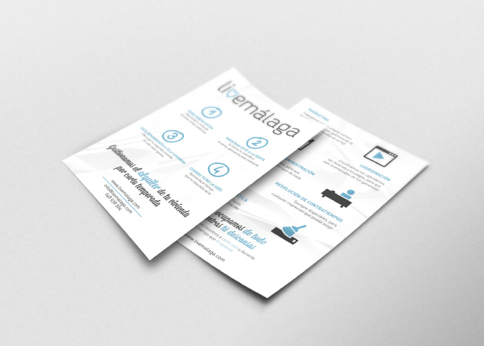 Flyer design for apartment rental in Malaga