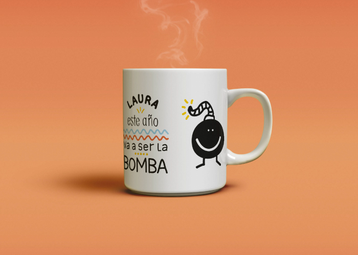 Personalised mug design for a finance company