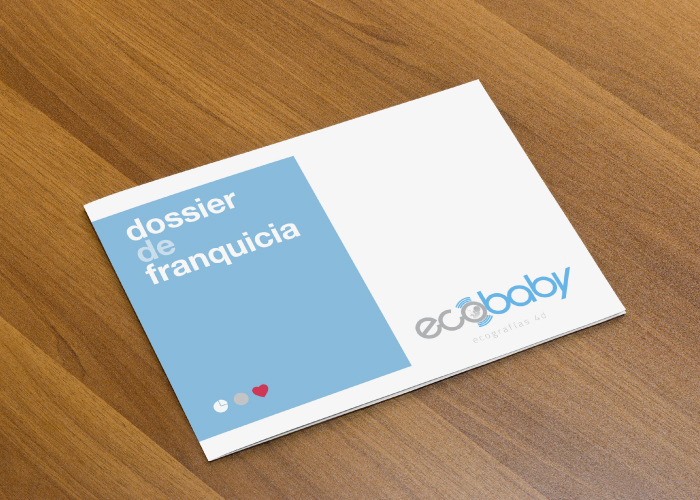 Dossier design for a company dedicated to 4D ultrasounds
