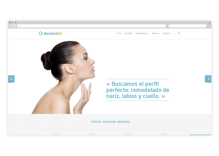 Web design and development for an aesthetic medicine company