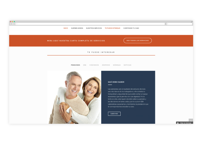 Website design and development for a labour law firm in Malaga