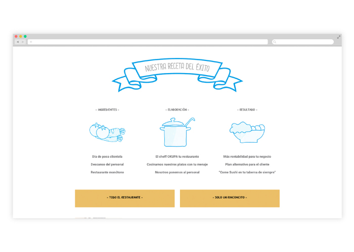 Website design and development for cooking courses
