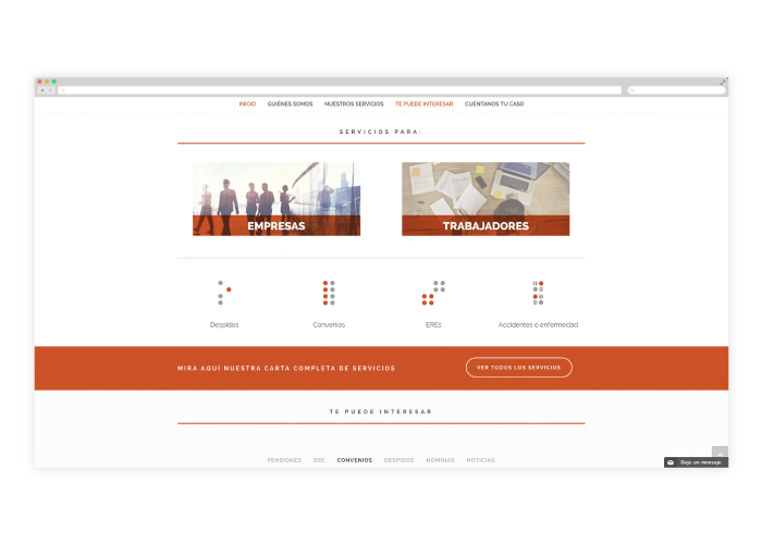 Website design and development for a labour law firm in Malaga